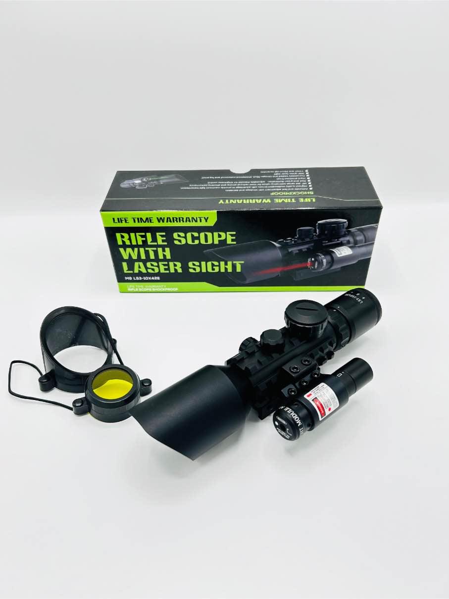 LS3-10x42E Rifle scope with laser sight – khan American Tools