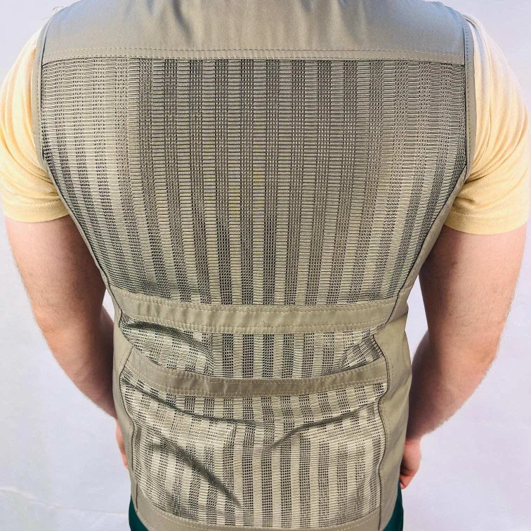 Outdoor Sleeveless Jacket | Multi Pocket Beige Jacket For Men - khan American Tools