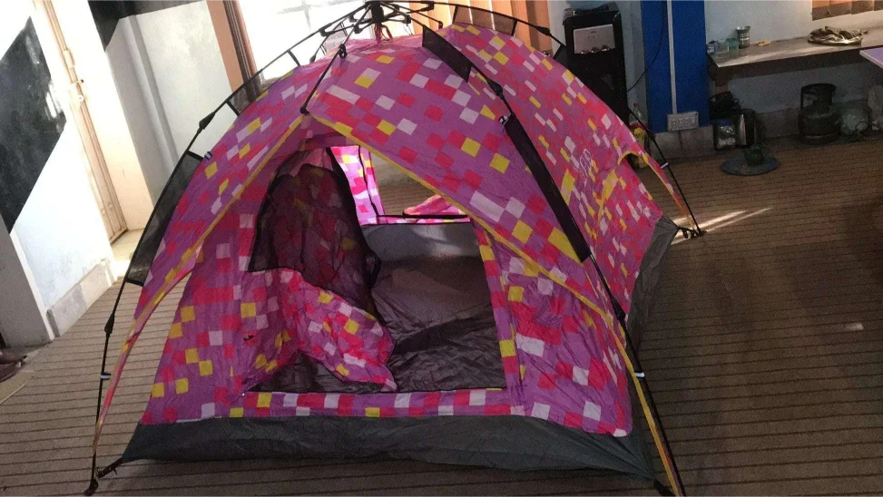 Double Layer Waterproof Automatic Tent | Water proof 4 Person Automatic Dome - khan American Tools