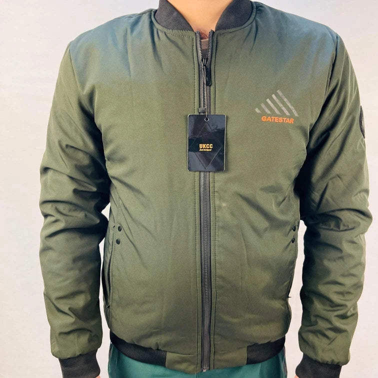Gatestar Men Jacket | Green Suede Bomber Jacket