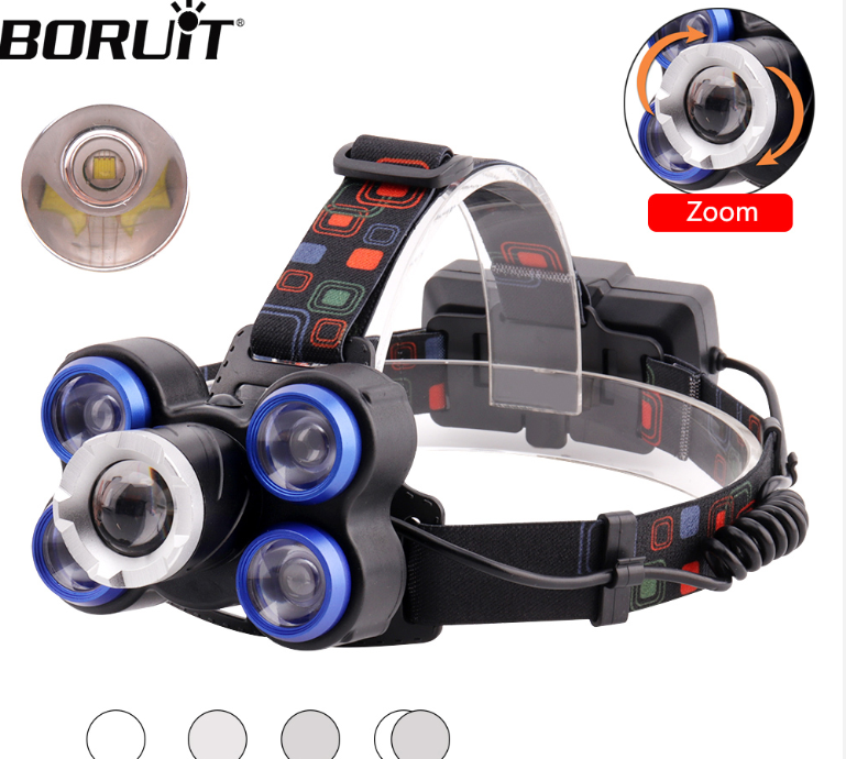 Headlamp Rechargeable LED light | Headlamp with two Rechargeable battries - khan American Tools
