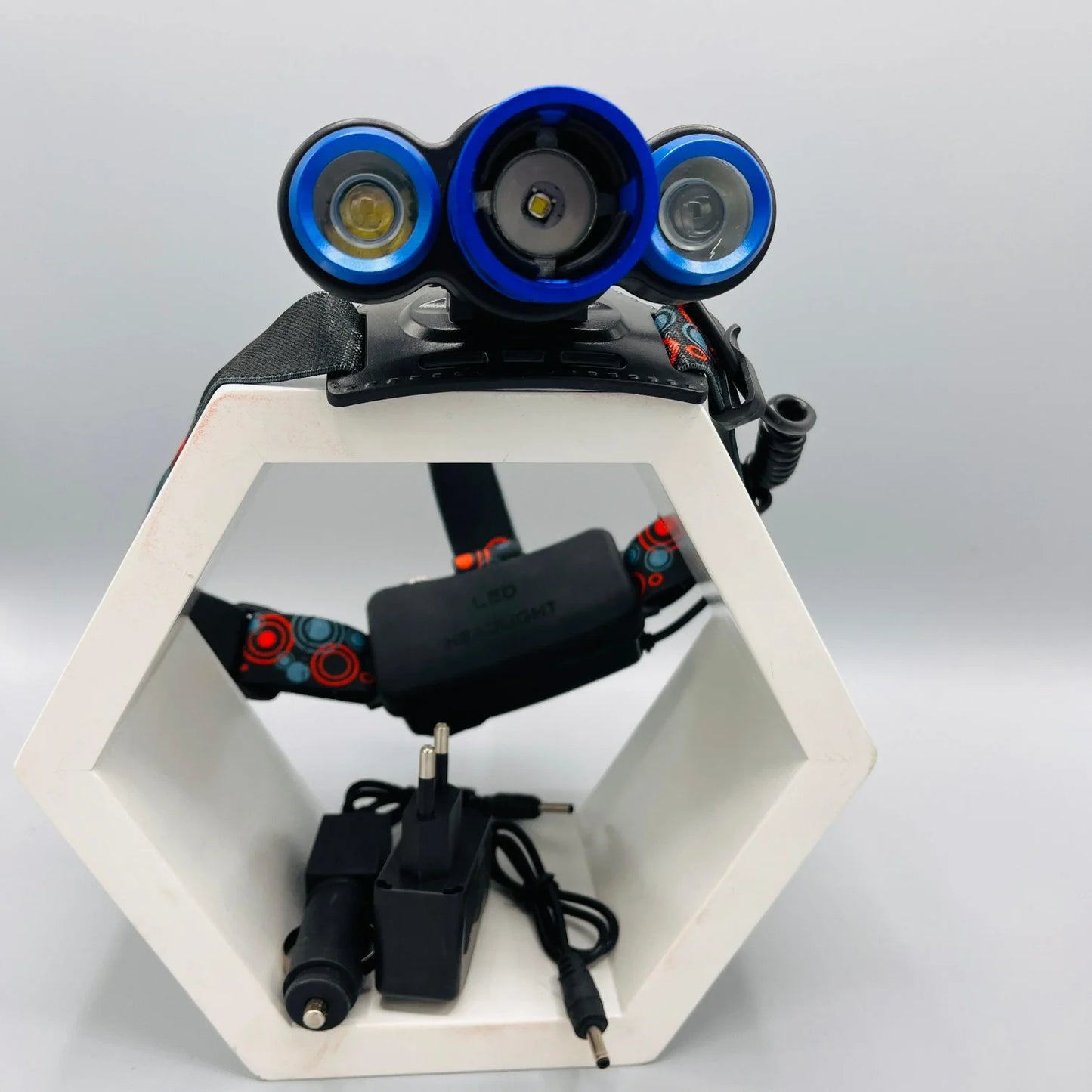 Headlamp Rechargeable LED light | Headlamp with two Rechargeable battries - khan American Tools