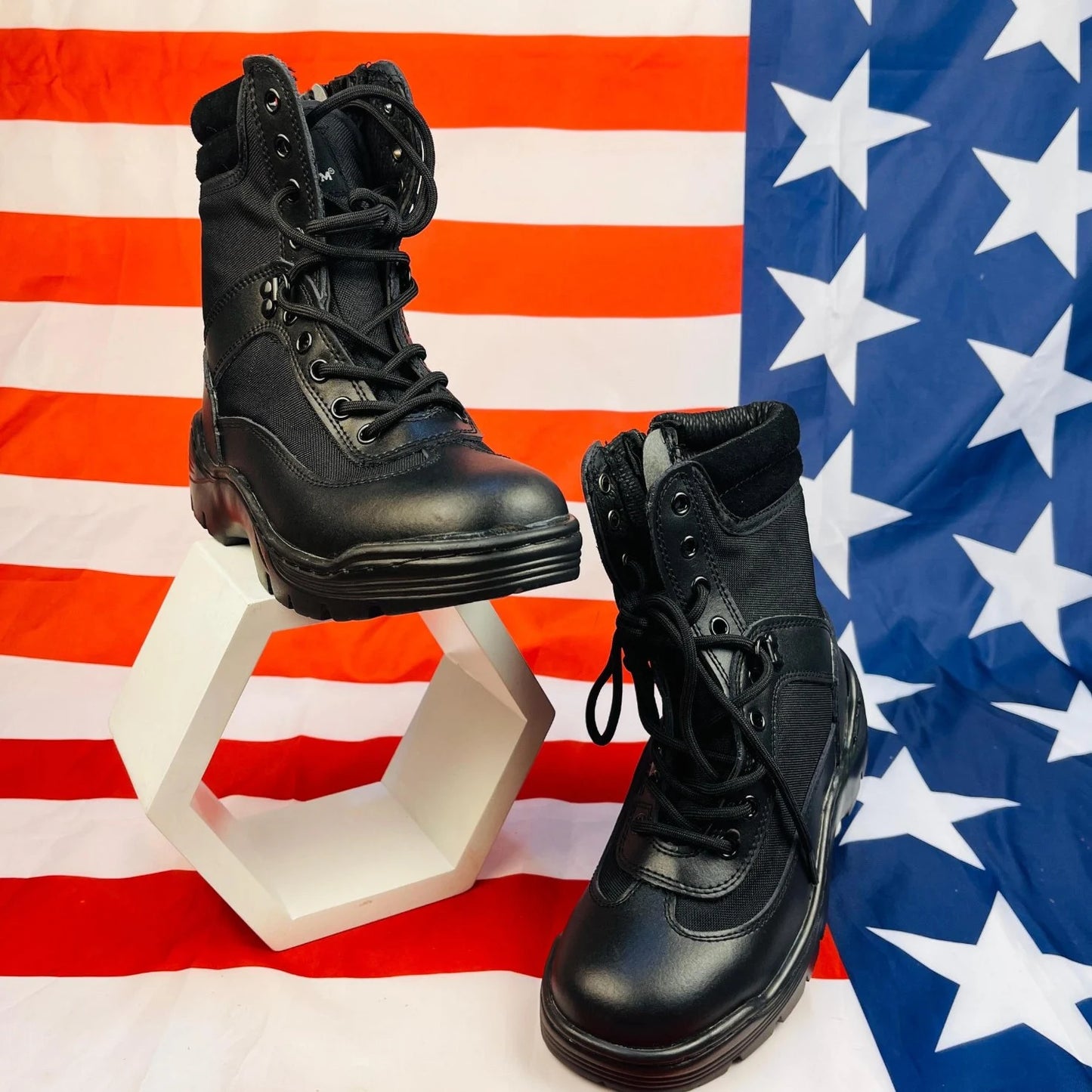 Mael Storm Army Long Shoes in Black | Waterproof Army Shoes For Men - khan American Tools
