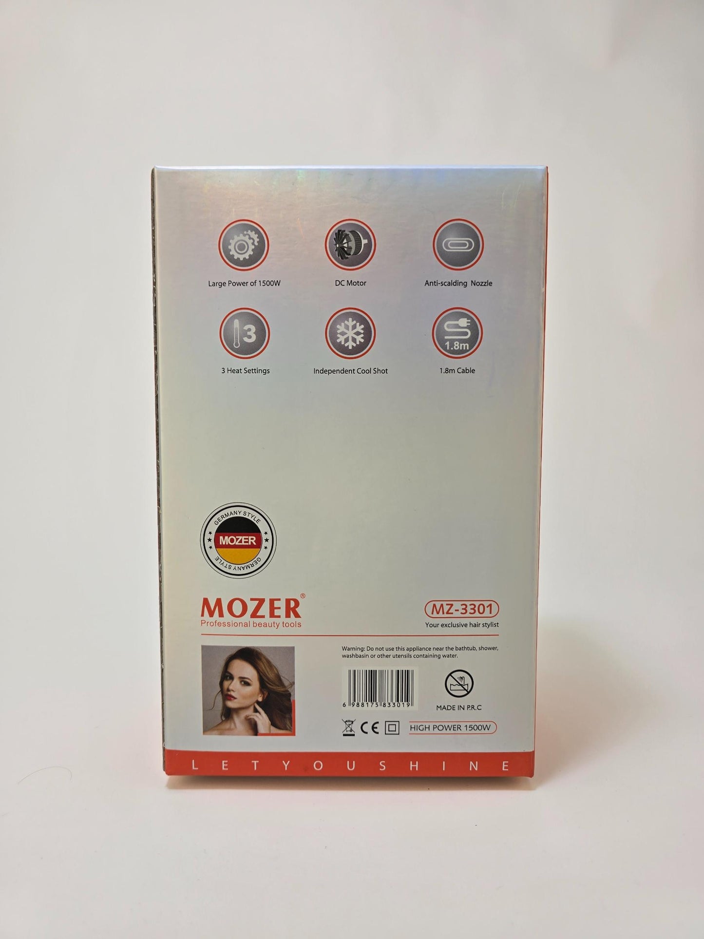 Mozer MZ-3301 Hair Dryer | Hair Dryer With 3 Heat Setting - khan American Tools