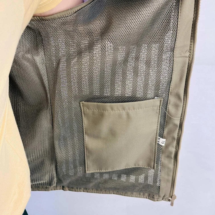 Outdoor Sleeveless Jacket | Multi Pocket Beige Jacket For Men - khan American Tools