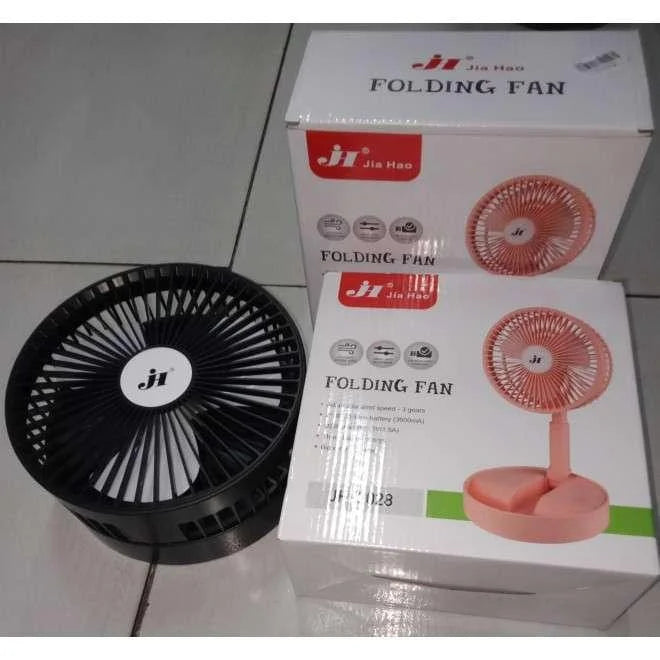 JIA HAO FOLDING FAN JH-2028 | Rechargeable Folding Fan With Li-ion Battery 3600mA - khan American Tools