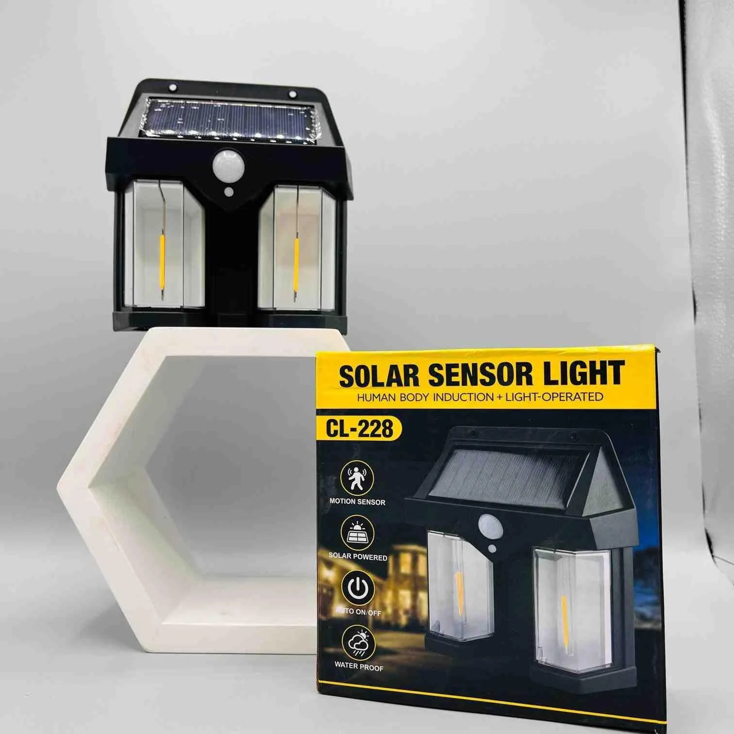 Solar LED Sensor LIGHT Cl 228 Human Body Induction Plus Light Operated - khan American Tools