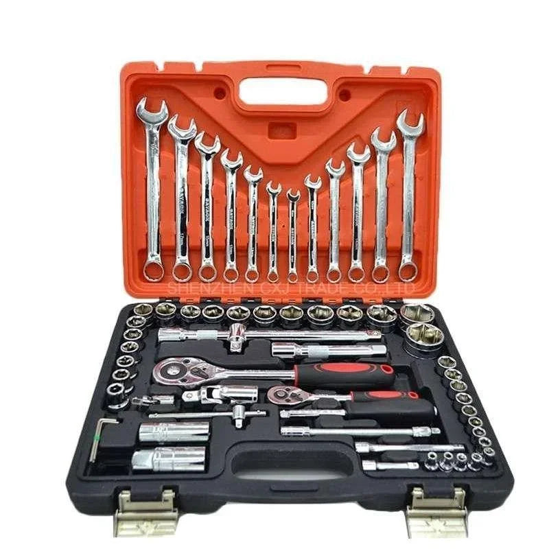 Socket Wrench Set multi purpose tool kit with 61 Pcs | Multi purpose tool kit at best price in Pakistan - khan American Tools