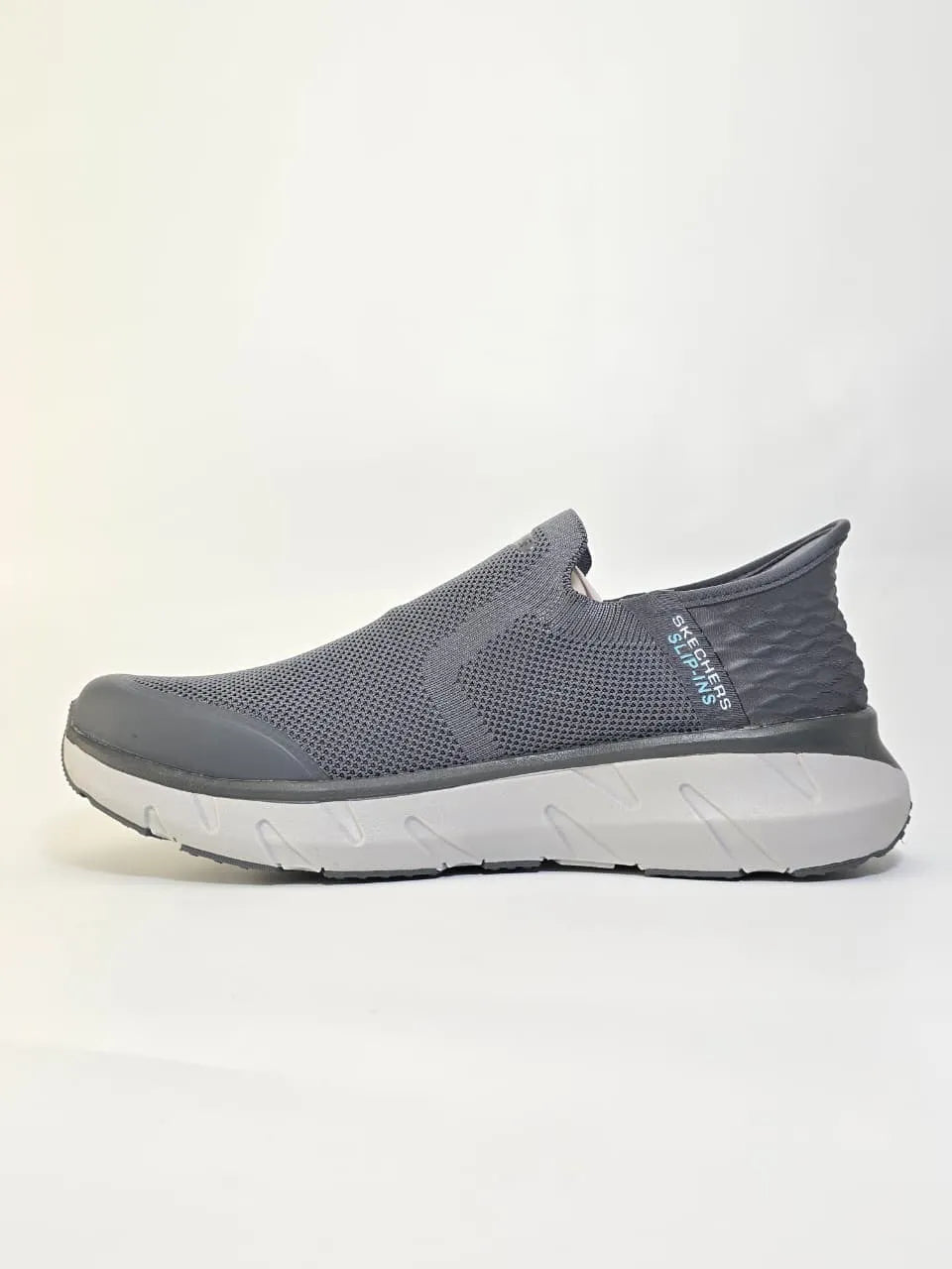 Skechers D'Lux Walker Slip In Grey Color For Men - khan American Tools