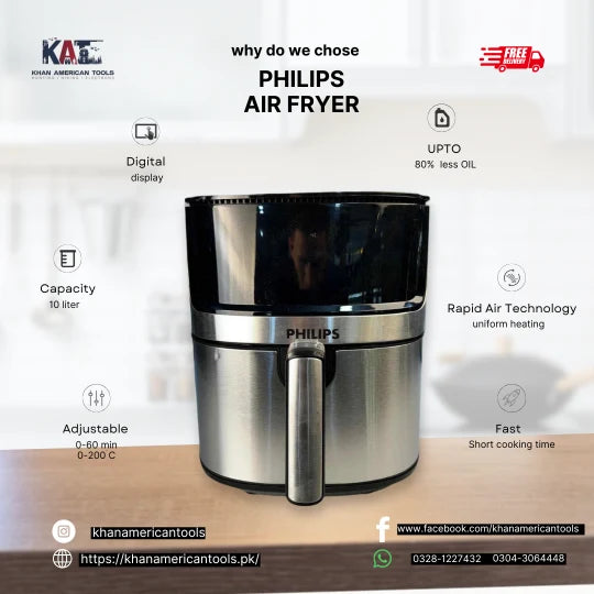 Philips PHF-101 Air Fryer | Air Fryer with 10L Capacity - khan American Tools