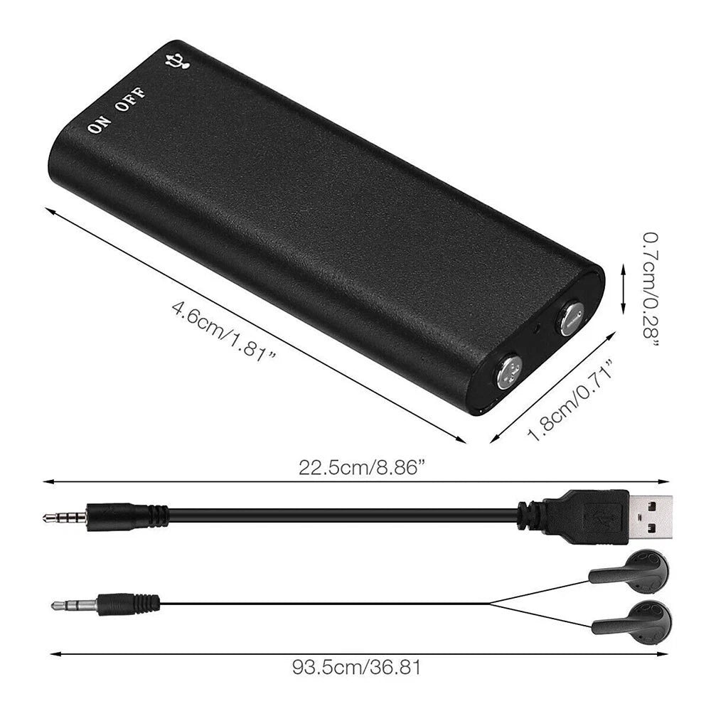 Mini Spy Voice Activated Recorder Audio MP3 Music Player 16G For Lecture Meeting