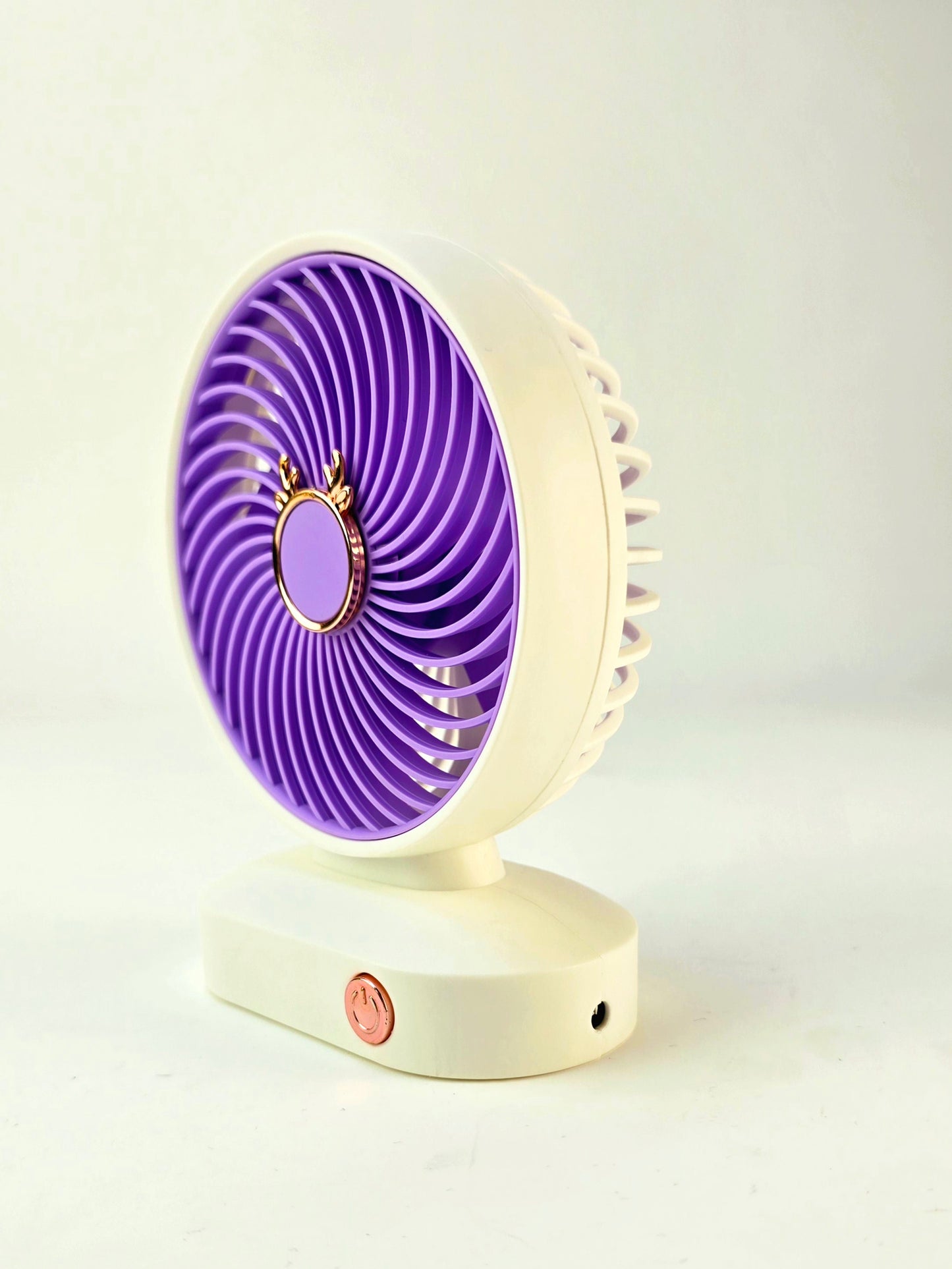 Purple Table Fan, Quiet Fan, Portable Fan, Dorm Fan, Travel Fan, Small Office Fan, Stylish Mini Fan