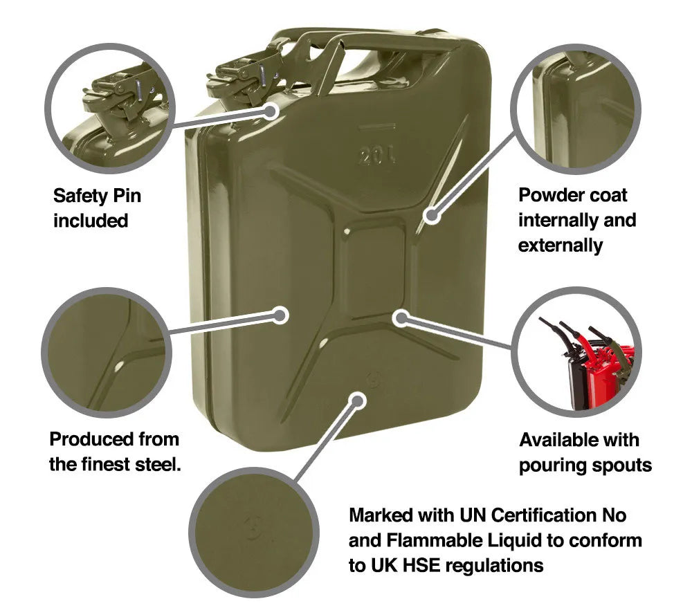 20L Heavy-Duty Steel Jerry Can