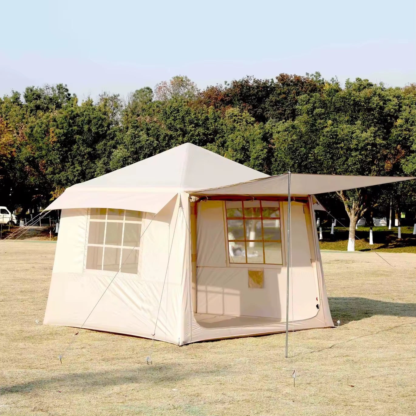 INFLATABLE air camp TENTRainproof and Thickened Windproof and Sunproof House for Outdoor Camping Overnight