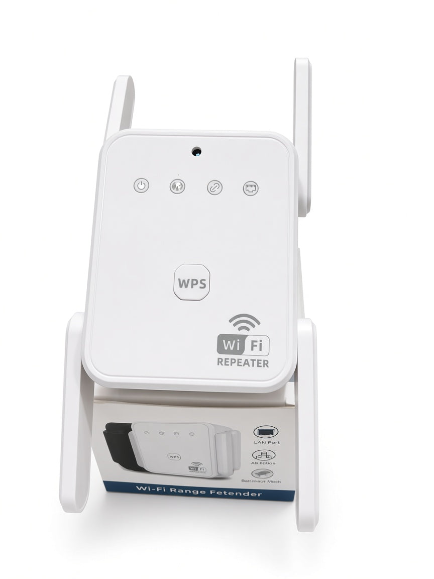 WiFi Repeater with Hidden Spy Camera – Dual Antenna Range Extender & Secret Camera