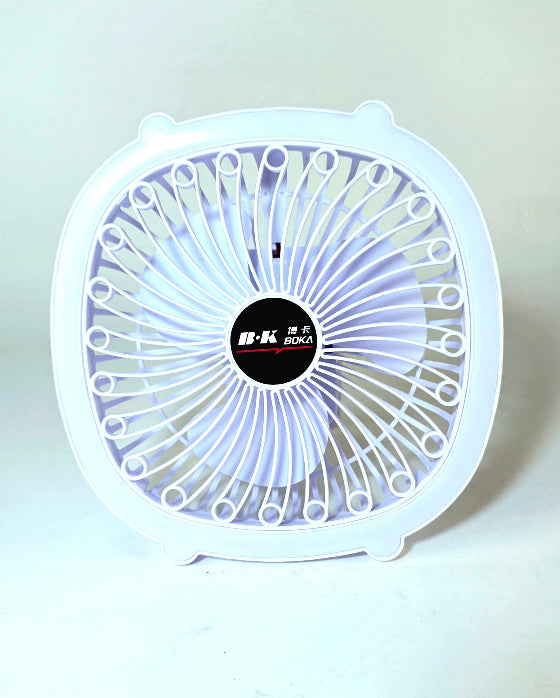 Close-up of the fan’s