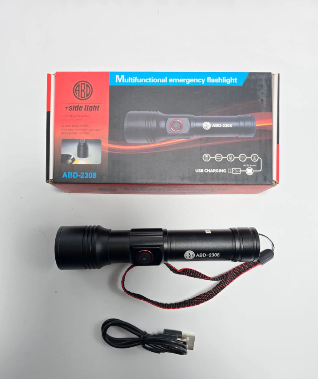 ABD 2308 Multifunctional Flashlight | Flashlight With Usb Charging - khan American Tools