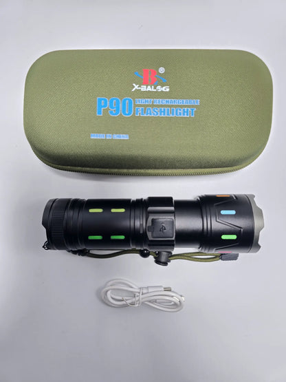 P90 Flashlight For Emergency | High Power Torch Light - khan American Tools