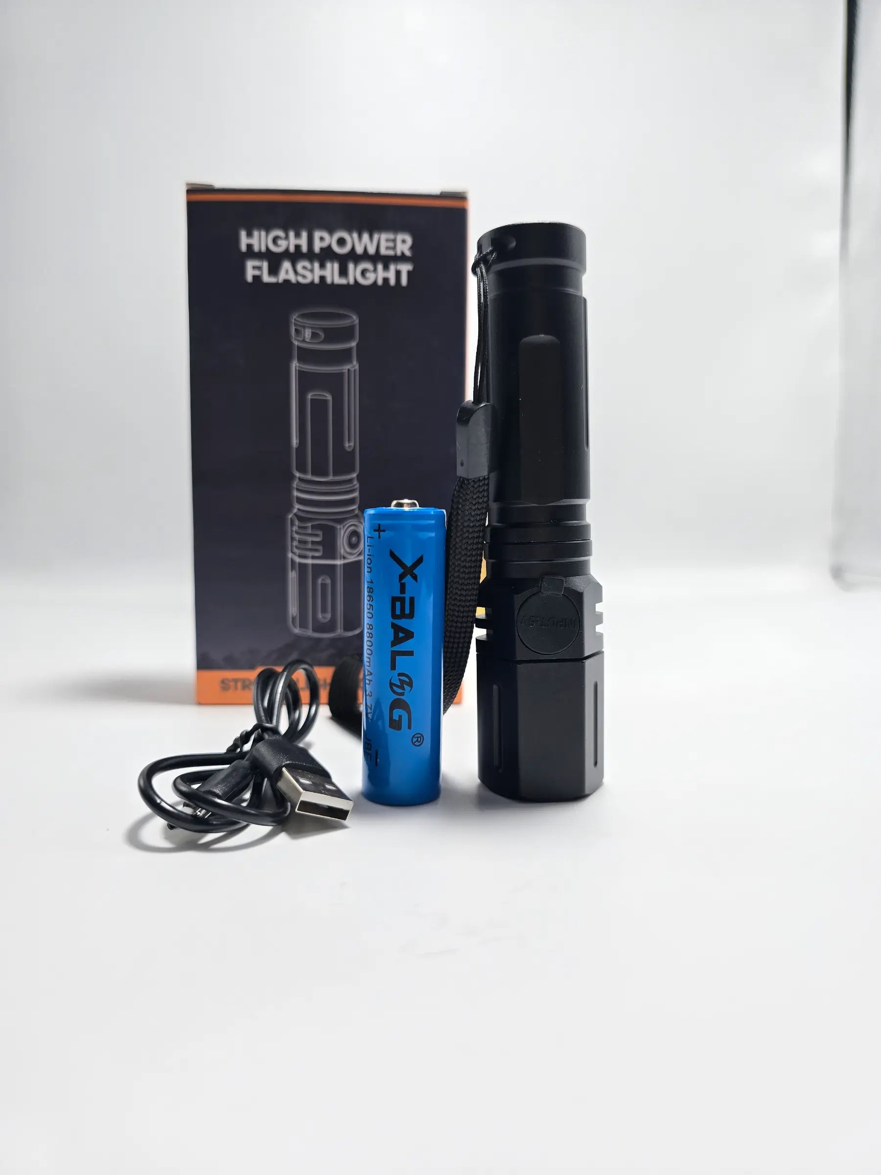 High Power Flashlight With USB Charging | Torch Light For Daily Use - khan American Tools
