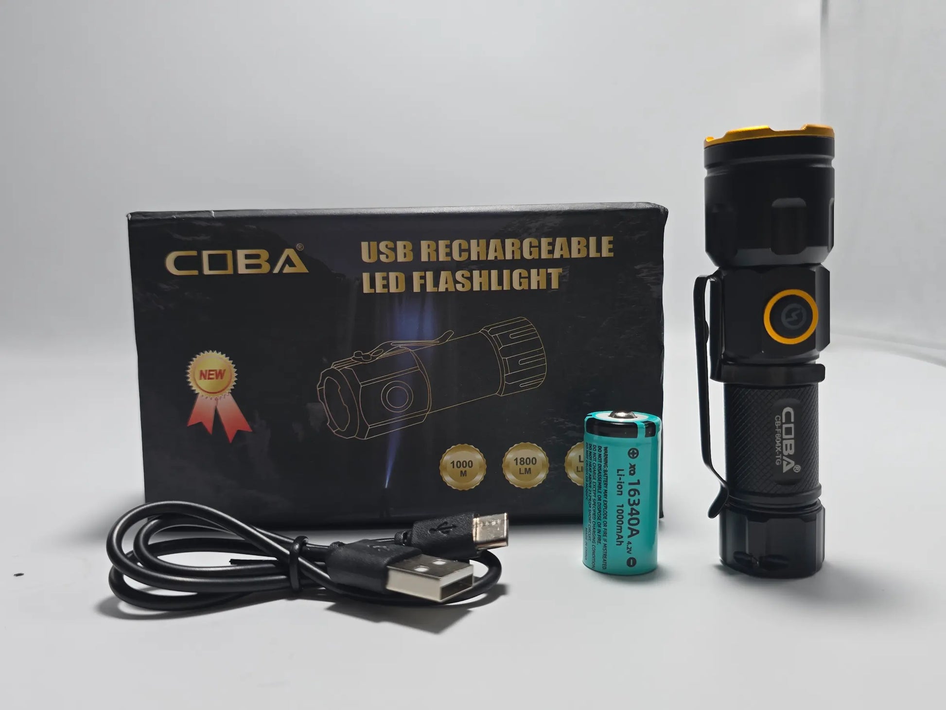 COBA Flashlight Usb Charging | Reachargeable Torch - khan American Tools