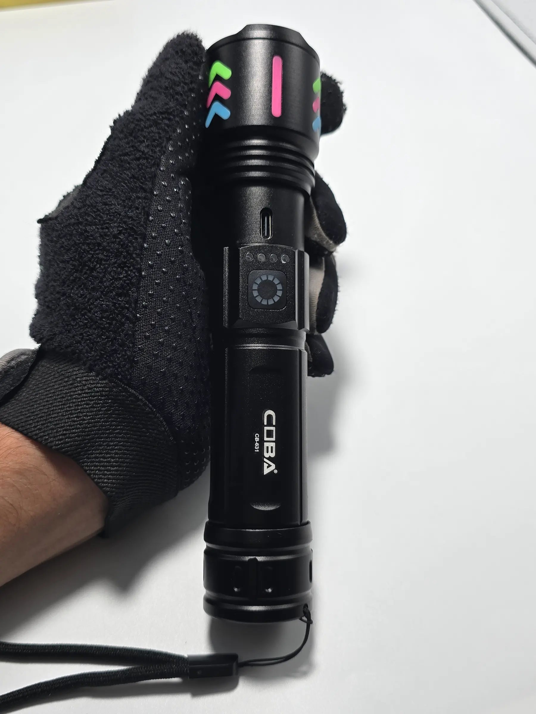 COBA LED Flashlight | Rechargeable Torch Light 2000M Range - khan American Tools