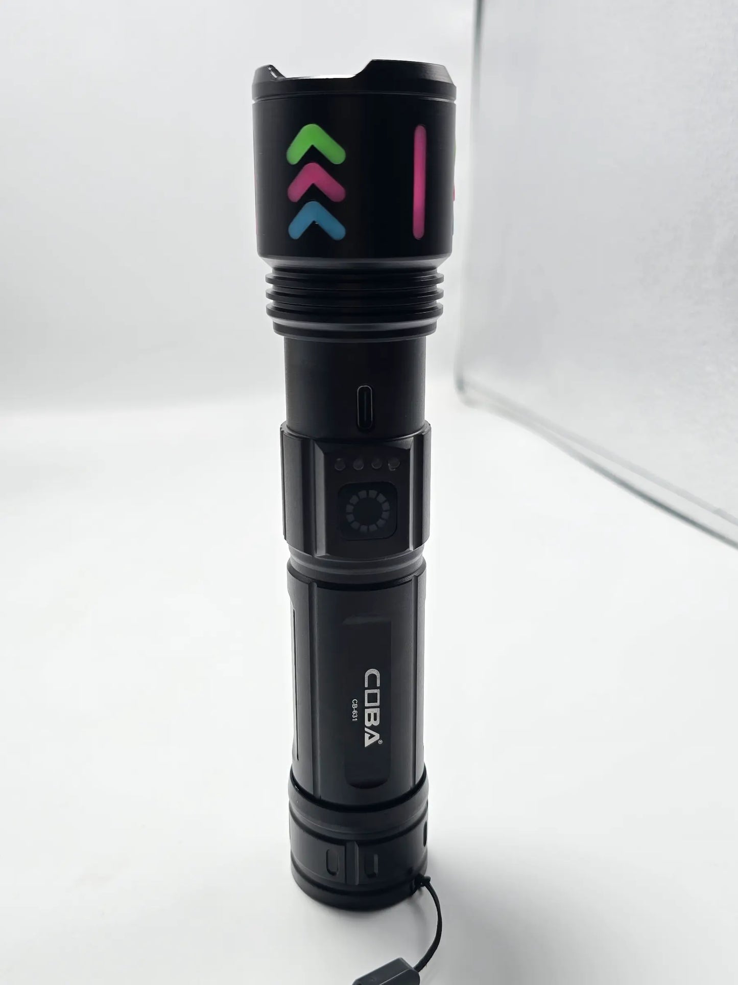 COBA LED Flashlight | Rechargeable Torch Light 2000M Range - khan American Tools