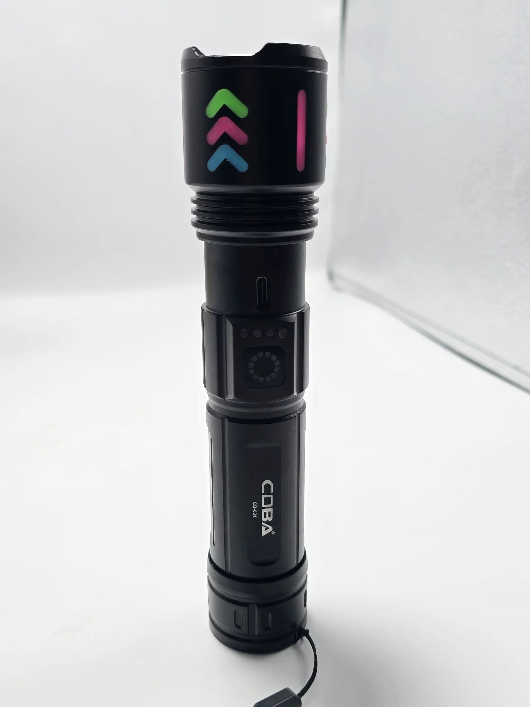 COBA LED Flashlight | Rechargeable Torch Light 2000M Range - khan American Tools