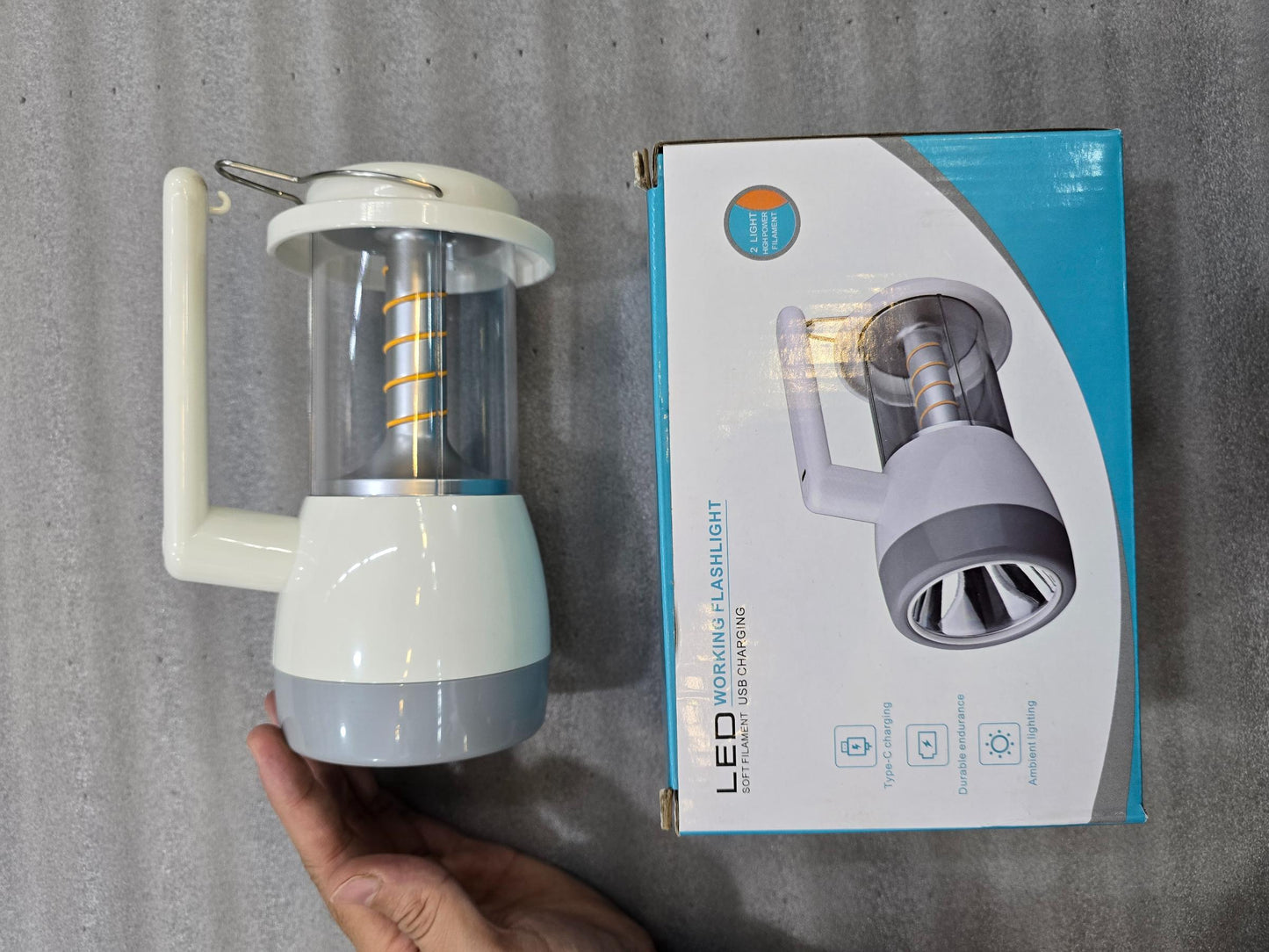 Solar LED Flash Light | Rechargeable LED Solar Light With C Type Charging - khan American Tools