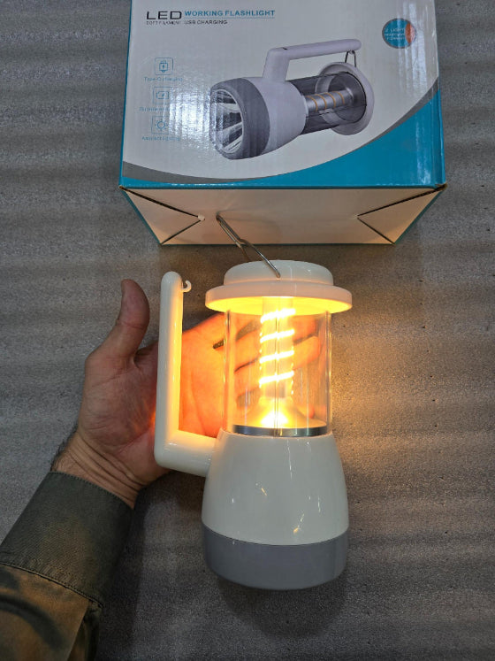 Solar LED Flash Light | Rechargeable LED Solar Light With C Type Charging - khan American Tools