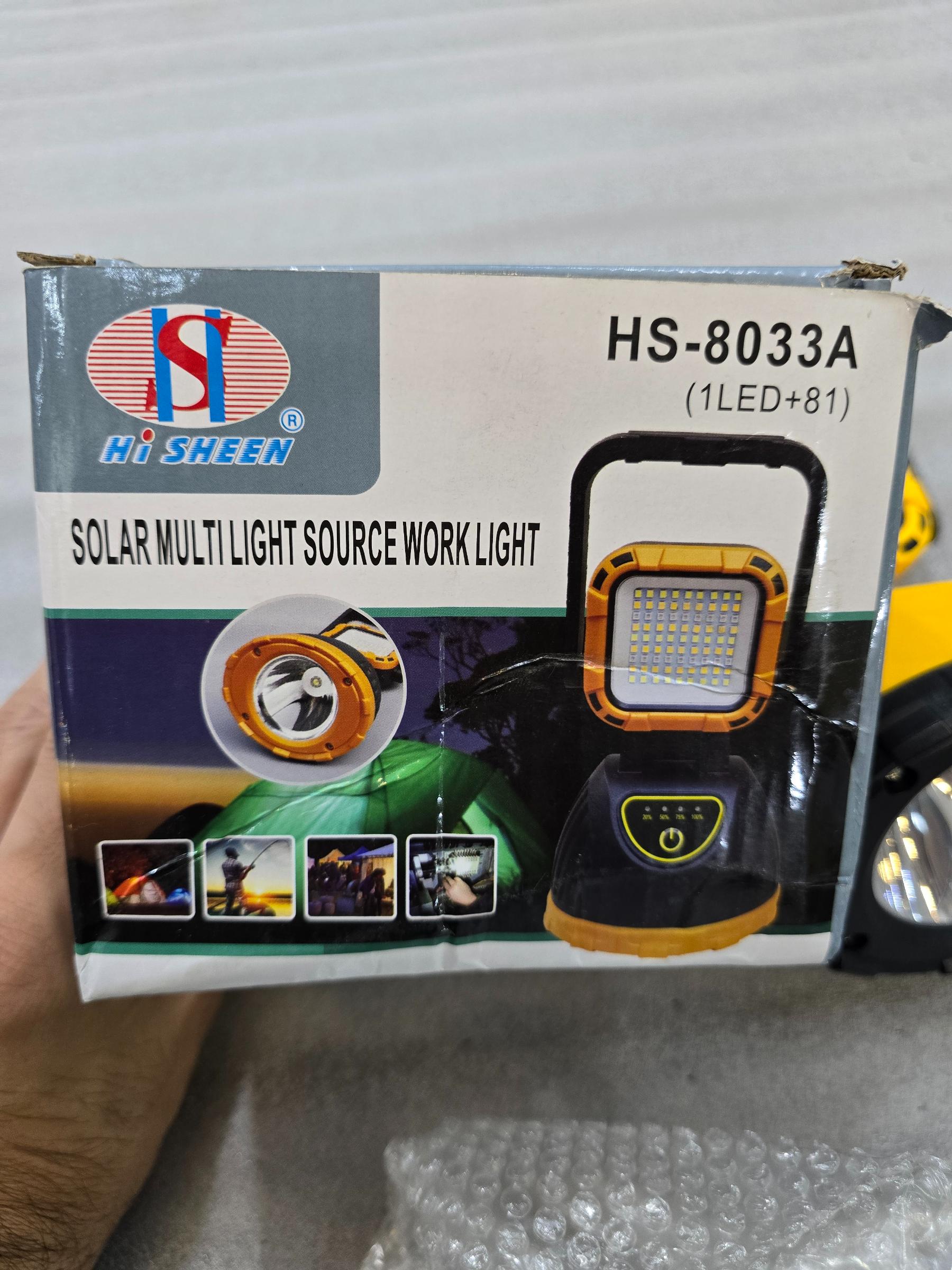 Hi Sheen HS-8033A Solar Light | Multifunctional Solar LED light - khan American Tools