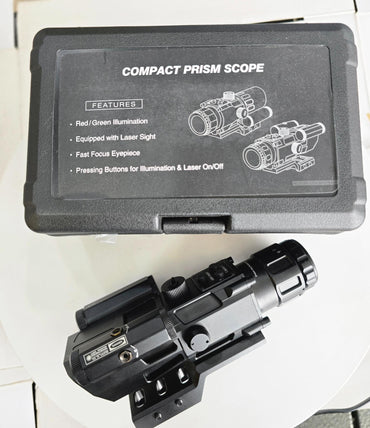 4X32 Prism Optics Rifle Scope with Red Laser | Scope For Air Guns