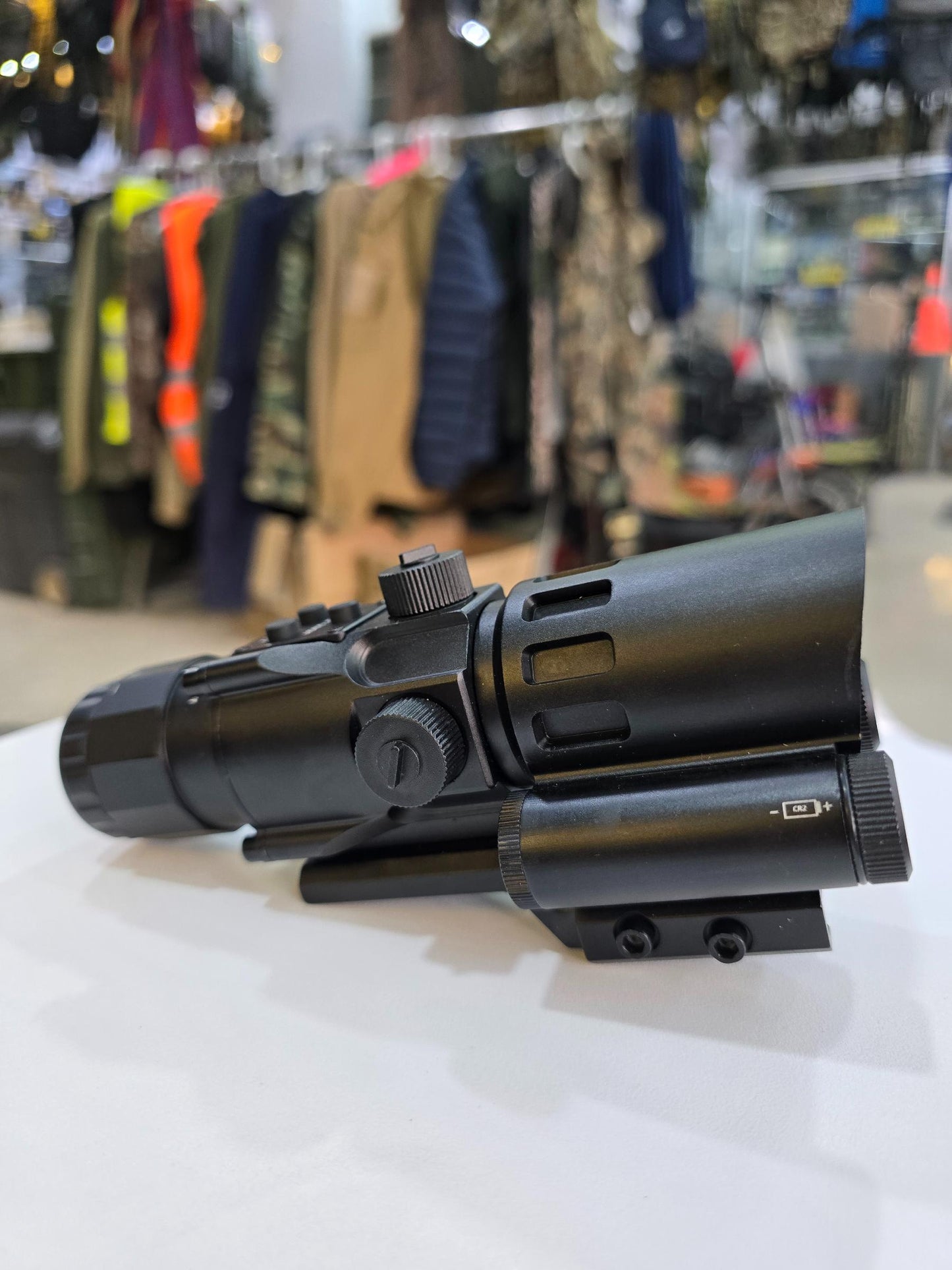 Compact Prism Scope | 4X32 Optics Rifle Scope with Red Laser 7 Brightness Levels Red