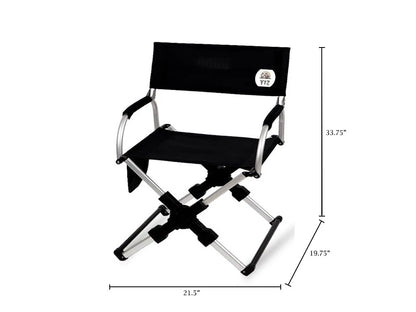 Outdoor Pico Arm Chair, Folding Director's Chair with Carry Bag Black
