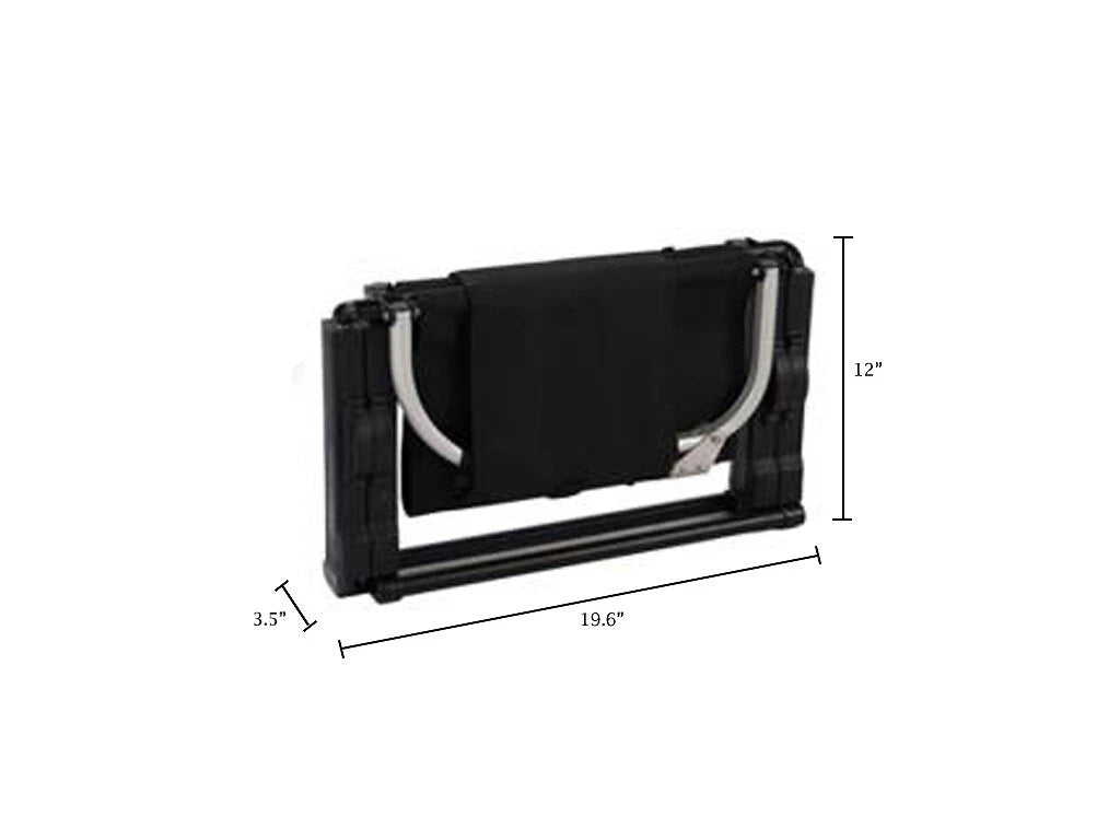 Outdoor Pico Arm Chair, Folding Director's Chair with Carry Bag Black