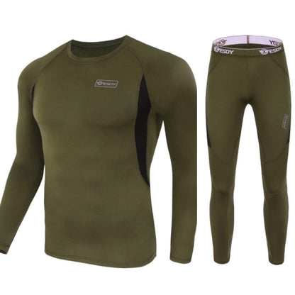 5.11 Men’s Thermal Underwear Set, Compression Base Layer Sports Long Johns Fleece Lined Winter Gear Running Skiing