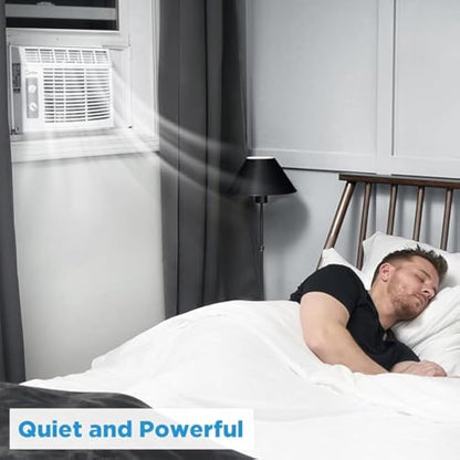 Midea 5,000 BTU EasyCool Small Window Air Conditioner - Cool Up To 150 Sq. Ft. With Easy-to-Use Mechanical Controls And Reusable Filter, Perfect For Small Bedroom, Living Room, Home Office