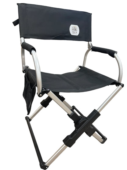 Outdoor Pico Arm Chair, Folding Director's Chair with Carry Bag Black