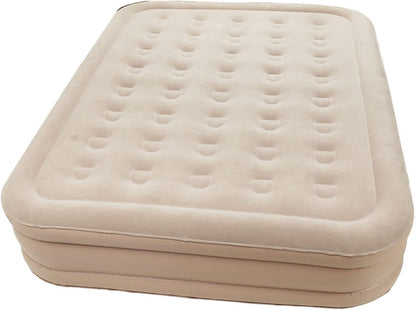 2 Person Air Mattress Inflatable Air Bed, 40cm Height Portable Waterproof Inflatable Mattress Built in Pump Durable PVC Inflatable Air Mattress Easy Inflation Deflation for Home