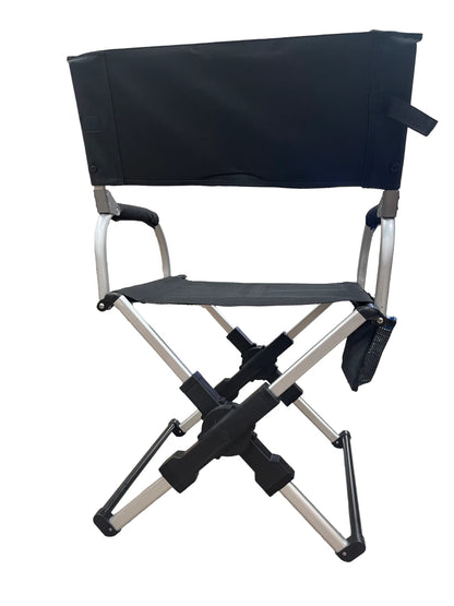 Outdoor Pico Arm Chair, Folding Director's Chair with Carry Bag Black