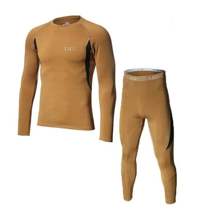 5.11 Men’s Thermal Underwear Set, Compression Base Layer Sports Long Johns Fleece Lined Winter Gear Running Skiing