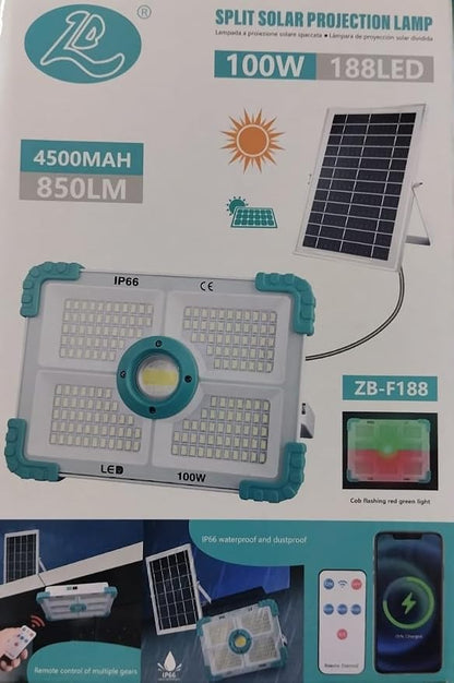 Solar Flood Light with Separate Unit and Remote Control
