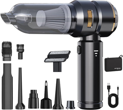 4-in-1 handheld vacuum cleaner, 9000mAH,USB Rechargeable, 21,000Pa Ultra Suction Power for Quickly Cleaning Car Interiors, Household Crevices