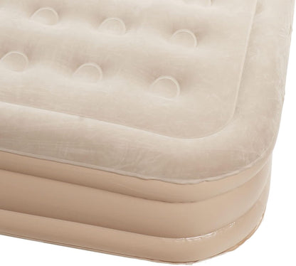 2 Person Air Mattress Inflatable Air Bed, 40cm Height Portable Waterproof Inflatable Mattress Built in Pump Durable PVC Inflatable Air Mattress Easy Inflation Deflation for Home