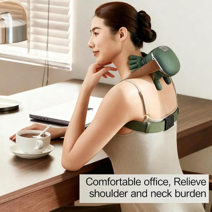 Neck Massager with Heat Deep Tissue Relax Device | Rechargeable Neck and Back Massager with 2 Mode Heat for Home Travel Break After Exercise Daily Routine Bedtime Study