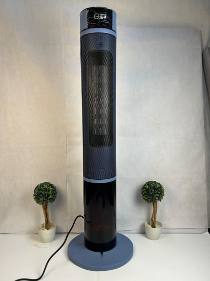 Hot/cold Electric heater with flaming mountains