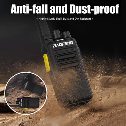 BAOFENG Radio BD-V21A 2pcs Mini Two Way Radios Encrypted Call 16 Channels Noise Reduction Walkie Talkie VOX UHF Single Band with Speaker Mic