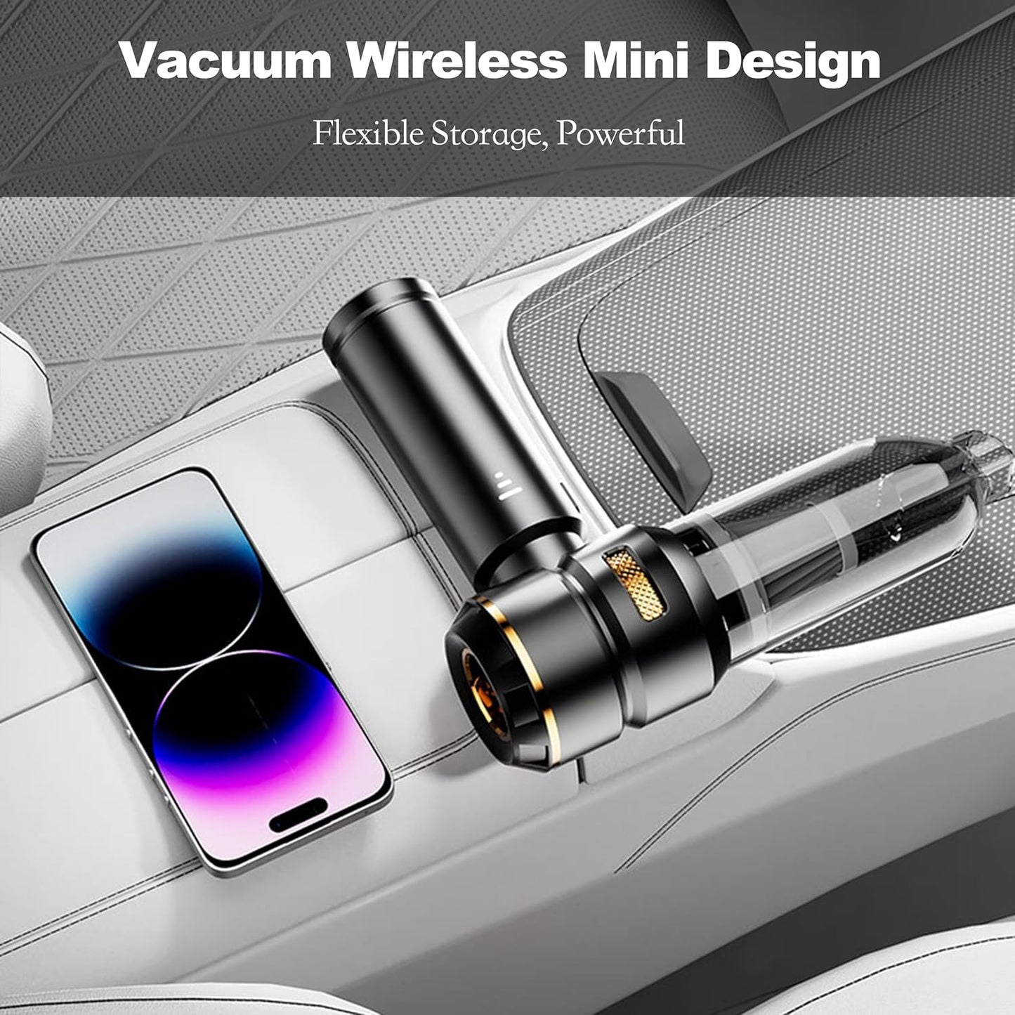 4-in-1 handheld vacuum cleaner, 9000mAH,USB Rechargeable, 21,000Pa Ultra Suction Power for Quickly Cleaning Car Interiors, Household Crevices