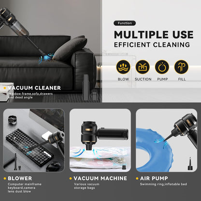 Handheld Vacuum Cleaner,22000 Pa Powerful Handheld Vacuum Cordless, Mini USB Rechargeable Car Vacuum Cleaner for Home Car Carpet Stairs Pet Hair Deep Cleaning