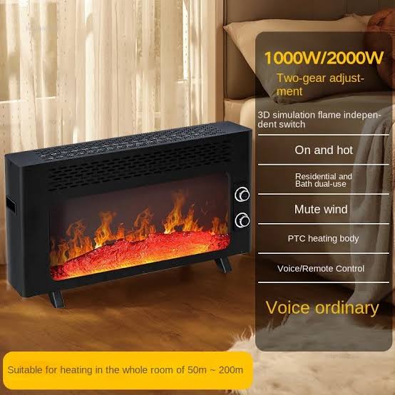 Modern Simulated Flame Fireplace Living Room Fireplace Heater