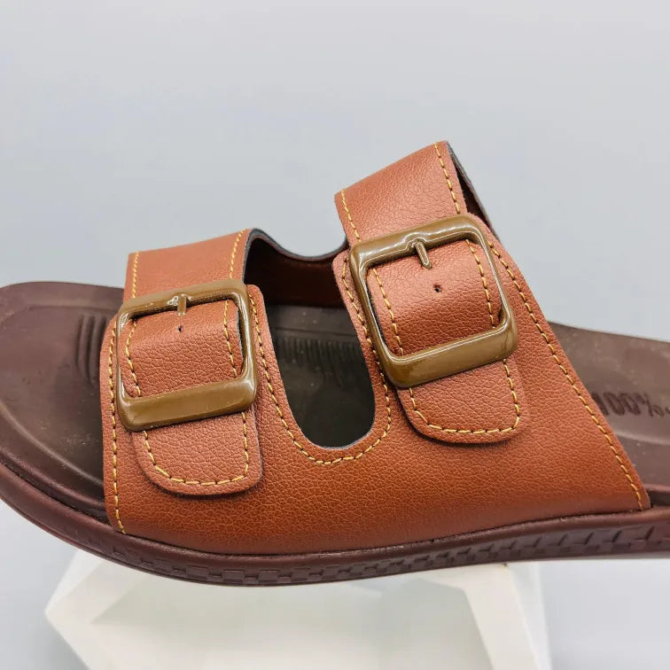 Arabian Slippers Premium Quality | Aerosoft Slippers For Men Light Brown